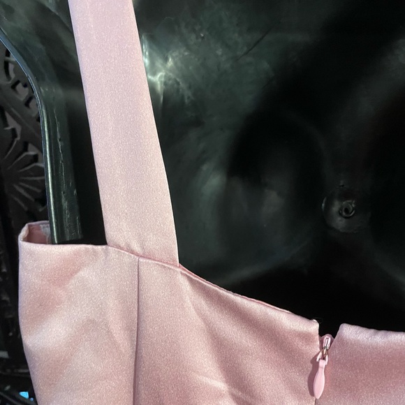 Vintage Pink Satin Column Dress - Picture 8 of 12